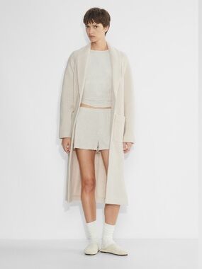 Aritzia The Group by Babaton Shawl Merino Wool Jacket — Heather Bone — Size XS